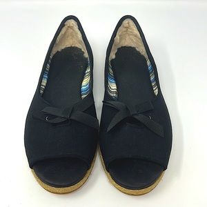 UGG Black Open Toe Flat